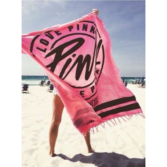 Victoria's Secret PINK Fringed Beach/Festival Blanket - Picture 2 of 4